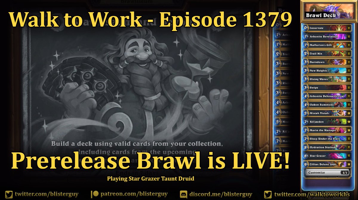 Episode 1379 - The Prerelease Tavern Brawl is LIVE! and playing Star Grazer Druid.
hearthstonecommute.libsyn.com
#Hearthstone 

AAECAe3wBgTHpAaluwa6wQbp7QYNrp8E76kGw7oG1boG0MoG88oGsc4Gi9wGy+EGreIGneMG9+UG++UGAAED9LMGx6QG97MGx6QG6t4Gx6QGAAA=