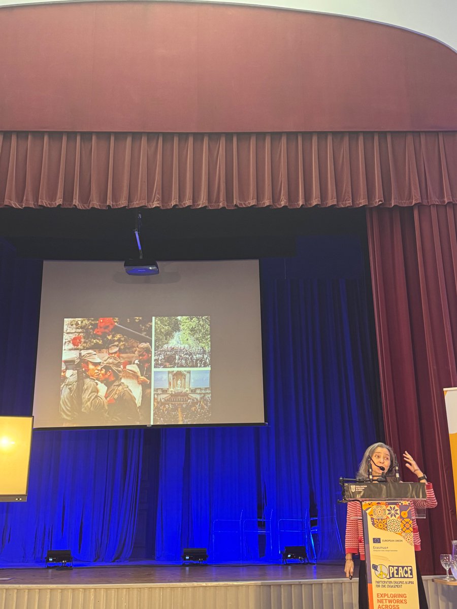ErasmusPlusInd's tweet photo. Civic engagement also involves knowing the history of countries. Today in #Lisbon, during #Erasmuspeace, Maria Inácia Rezola, executive commissioner for the 50th anniversary for the 25th of April 1974 revolution spoke about this important Portuguese event
@EUErasmusPlus https://t.co/F7HVflot6z