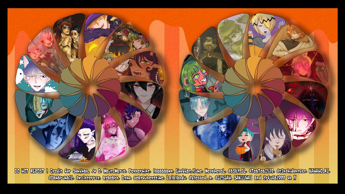 _sxmkhao13x2's tweet photo. HAPPY HALLOWEEN 🎃
P.S. The list of artists is in mention with each wheel, please DO NOT save and repost ours work without permission. https://t.co/OSMjNrAJGG