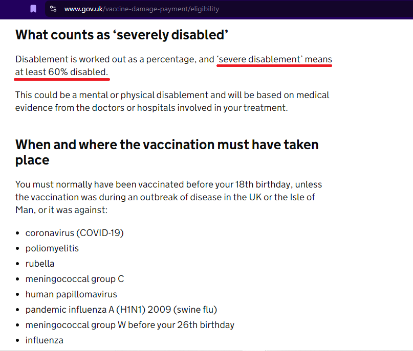 GoldenTruth112's tweet photo. https://t.co/aghJgteNmE
"If you’re severely disabled as a result of a vaccination against certain diseases, you could get a one-off tax-free payment of £120,000." https://t.co/gFTcs3FDt8