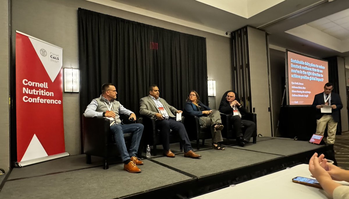 Joseph W. McFadden (@ruminateonthis) on Twitter photo At <a href="/CornellAnSci/">Cornell Animal Science</a> Nutrition Conference, reps from <a href="/Danone/">Danone</a>, <a href="/MarsGlobal/">Mars, Incorporated</a>, <a href="/benandjerrys/">Ben & Jerry's</a>, and <a href="/Cargill/">Cargill</a> talk about solutions and barriers to achieve #dairy net zero. <a href="/Cornell/">Cornell University</a> needs to be in strategic alignment to develop safe and effective technologies and practices farmers demand. At <a href="/CornellAnSci/">Cornell Animal Science</a> Nutrition Conference, reps from <a href="/Danone/">Danone</a>, <a href="/MarsGlobal/">Mars, Incorporated</a>, <a href="/benandjerrys/">Ben & Jerry's</a>, and <a href="/Cargill/">Cargill</a> talk about solutions and barriers to achieve #dairy net zero. <a href="/Cornell/">Cornell University</a> needs to be in strategic alignment to develop safe and effective technologies and practices farmers demand.