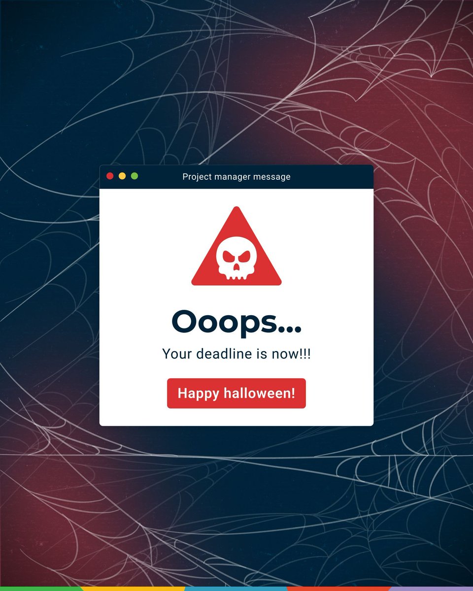 Knock, knock… Boo! 👻 Halloween is here, and so are unexpected deadlines (the real monsters in life)! 🎃👀
So grab your candy, hold on to your keyboards, and remember: when deadlines sneak up on you faster than a haunted house... … Run, Forrest, run! 🏃♂️💨