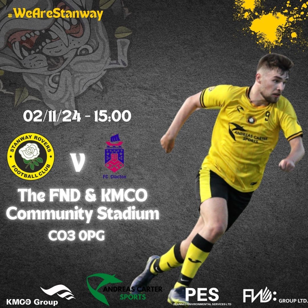 Next up for our first team is a home game against FC Clacton, who currently sit bottom of the league. However, as we saw on Tuesday there are no easy games in this league and we need full focus to get another win and to extend our lead at the top. #WeAreStanway