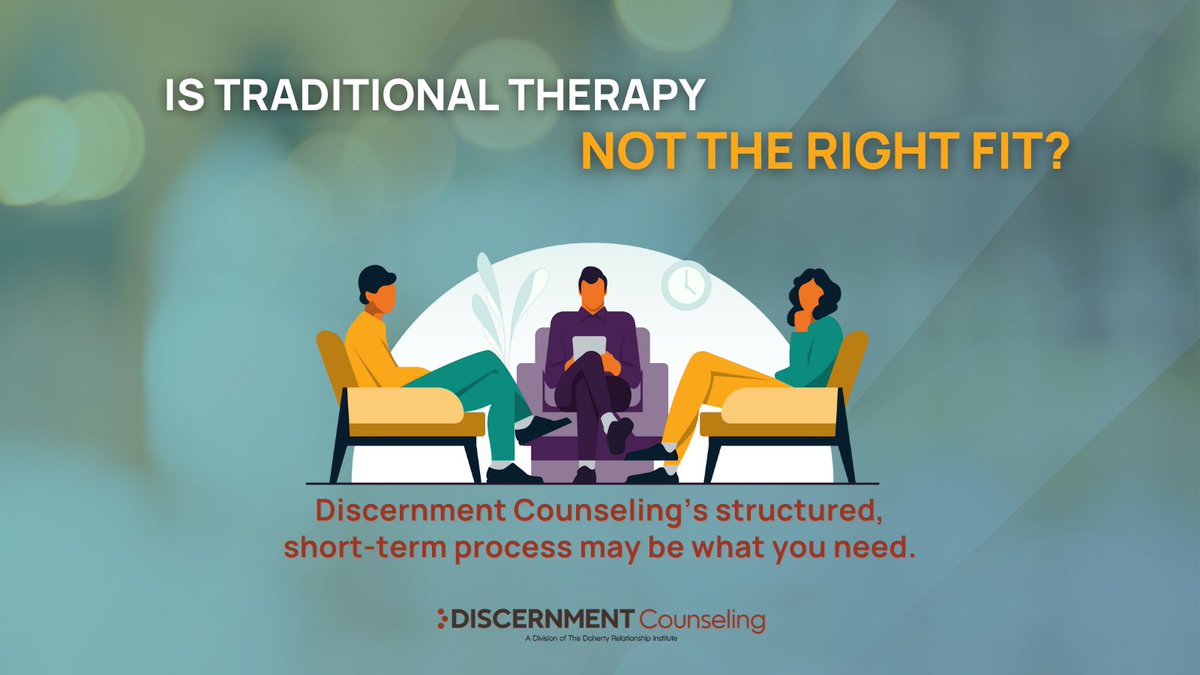 Is Traditional Therapy Not the Right Fit for Some of Your Couples?

You’ve seen it—couples who walk into your office , one of whom is unsure if they even want to stay married. For these couples, Discernment Counseling is the perfect fit.