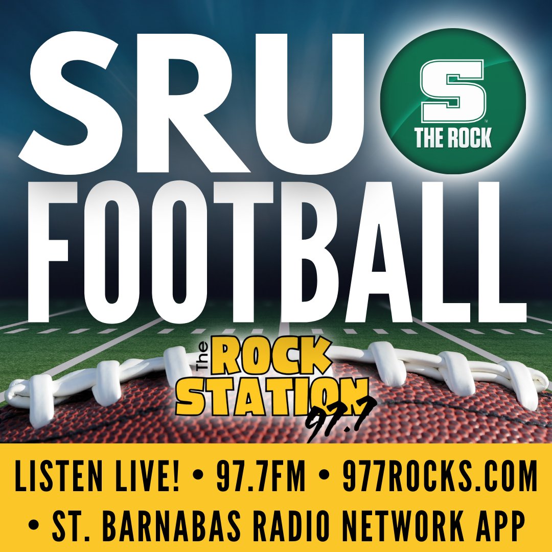 RockStation977's tweet photo. 🏈 Tune in tonight at 6:00pm for the SRU @ Clarion football game!
• 97.7FM • https://t.co/vbmnXHGHgu
• St. Barnabas Radio Network App
#SRUFootball #SlipperyRockUniversity #CollegeFootball #TheRockStation https://t.co/bLObPDAaGu