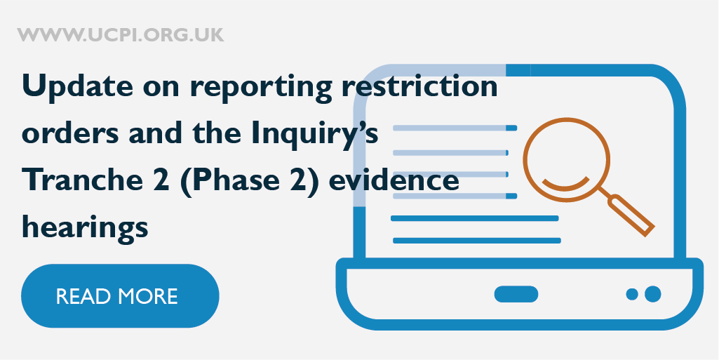 ucpinquiry's tweet image. Important update on the arrangements for viewing the evidence for weeks commencing 4, 11 and 25 November and 2 December.

A late application for a Reporting Restriction Order has been received which was granted on Thursday 31 October by the Chair.