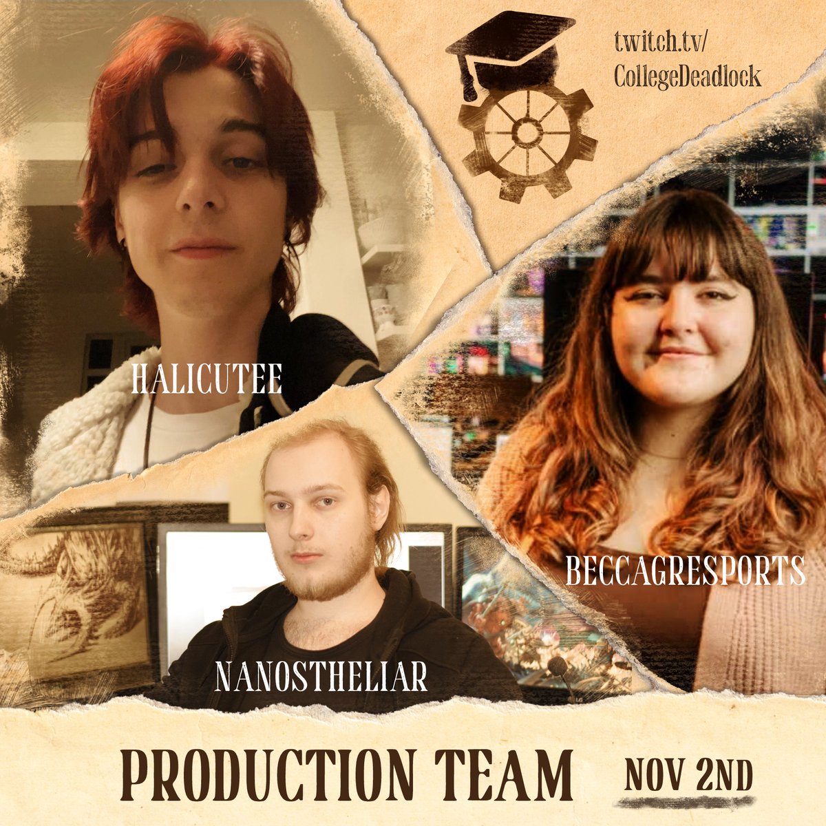 Wait there's more ‼️

Introducing our production team for the College Deadlock Showmatch!

<a href="/halicutee/">hali</a> 
<a href="/NanosTilen/">Tilen 'Nanos' Šmid</a> 
<a href="/beccagresports/">bee</a>