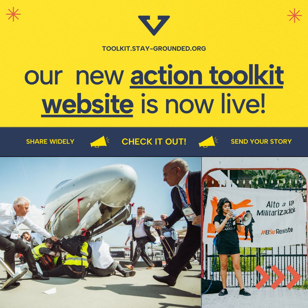 💥 CHECK OUT OUR NEW ACTION TOOLKIT! toolkit.stay-grounded.org

🤸 We're thrilled to announce our new resource for resistance against aviation! We hope it becomes your go-to tool for planning actions &amp; strategising to bring aviation to the ground. 

📣 Check it out &amp; share widely!
