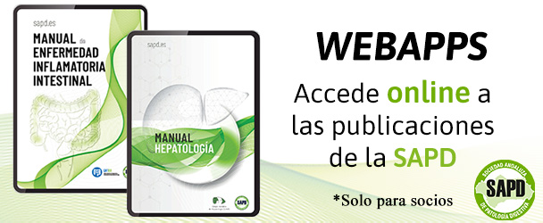 📢 ¡Ya disponible la versión digital del Manual de Hepatología y el Manual de EII para nuestros socios!
Accede desde cualquier dispositivo con las nuevas WebApps y fortalece tu formación. #SAPD #Hepatología #EII

💻: sapd.es/webapps/