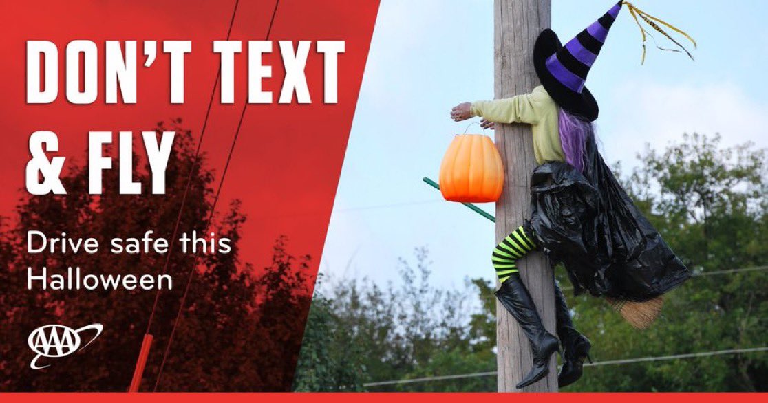 Happy #Halloween! Stay safe on the roads tonight. If you’re driving, keep your phone down and stay focused on the road so you can keep a watchful eye out for little goblins and ghouls. 👻🧟‍♀️💀😈🧛‍♂️ #DontDriveDistracted