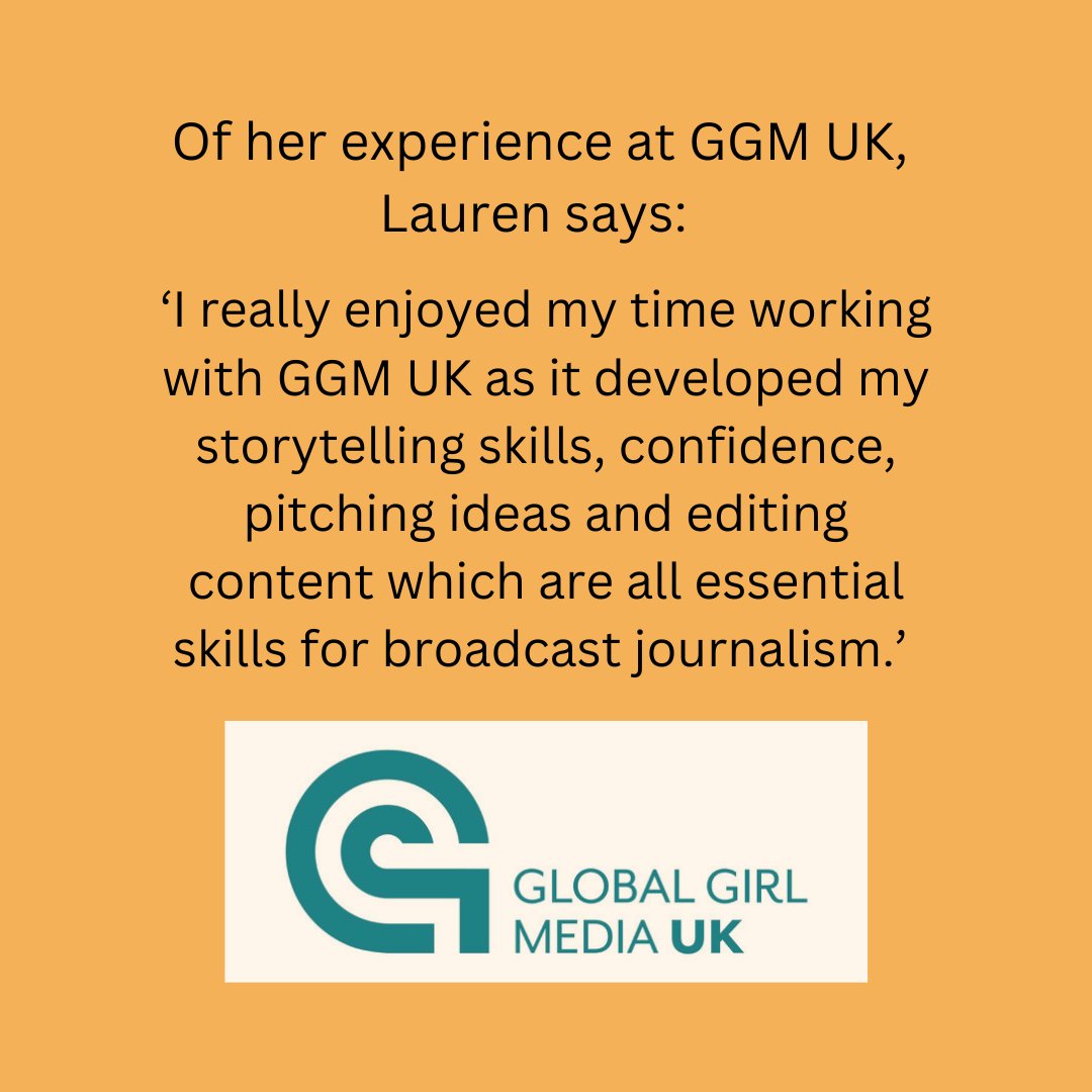 GGMediaUK's tweet photo. 'Diversity in the media is really important to reflect the audiences that consume journalistic content.' Next up in Where are they now?... Lauren McGaun, GGM UK 2020.  Lauren now works at the BBC as a journalist. What an inspiration she is! #femalejournalists #diversityinthemedia https://t.co/Ned6RX0Hx5