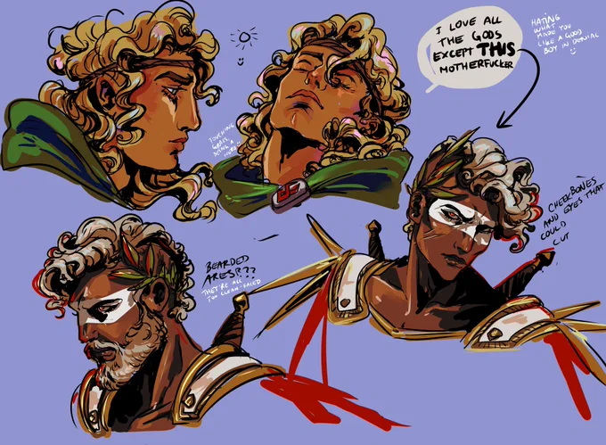 I did two unfinished doodles before I decided that I'm gonna go straight to nsfw content with these characters so enjoy these in the meantimeanyway stream in an hour! 