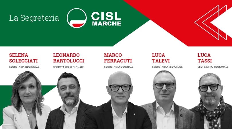 cislmarche's tweet photo. CISL Marche: nuova segreteria e nuove deleghe per crescita e inclusione! Operativa la nuova squadra guidata dal Segretario Generale Marco Ferracuti, affiancato dai segretari Leonardo Bartolucci, Selena Soleggiati, Luca Talevi e Luca Tassi. 
Scopri di più: https://t.co/ho5F6Rvqjl https://t.co/CIbgRRbGvo