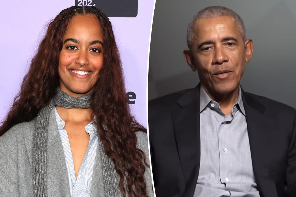 nypost's tweet photo. How Barack Obama really feels about daughter Malia dropping his last name: ‘Very stubborn’ https://t.co/H1C7tx1WYl https://t.co/84dXDp4ucM