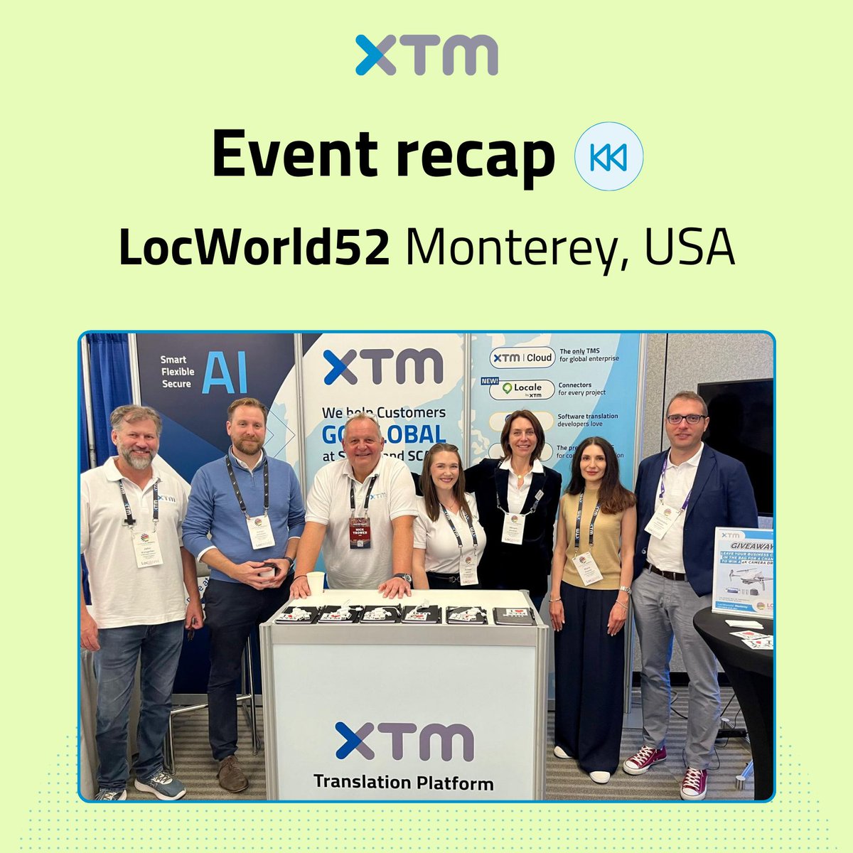 xtmintl's tweet photo. #LocWorld52 that’s a wrap! 🤩
Great atmosphere, inspiring people and thought-provoking topics from across the #localization industry...
We had an amazing time at our booth, if you’d like to chat to the XTM team, why not reach out here 👉 https://t.co/FxTlguNlsN https://t.co/KT3vFA7mak