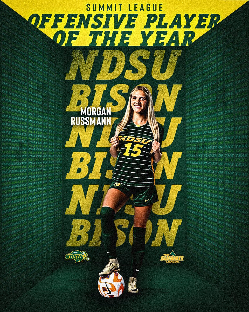 NDSU Soccer (@ndsusoccer) on Twitter photo ๐บ๐๐๐๐๐ ๐ณ๐๐๐๐๐ ๐ถ๐๐๐๐๐๐๐๐ ๐ท๐๐๐๐๐ ๐๐ ๐๐๐ ๐๐๐๐ ๐ฆฌ
For the first time in Summit League history, a freshman has been named a Summit League player of the year! A remarkable season for Morgan Russmann gives her top offensive honors!
#GoBison ๐ค ๐บ๐๐๐๐๐ ๐ณ๐๐๐๐๐ ๐ถ๐๐๐๐๐๐๐๐ ๐ท๐๐๐๐๐ ๐๐ ๐๐๐ ๐๐๐๐ ๐ฆฌ
For the first time in Summit League history, a freshman has been named a Summit League player of the year! A remarkable season for Morgan Russmann gives her top offensive honors!
#GoBison ๐ค