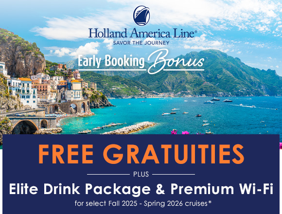 TheCruiseWeb's tweet image. 🎃 Treat yourself to FREE Gratuities plus an Elite Drink Package &amp;amp; Premium Wi-Fi upgrade during Holland America Line's Early Booking Bonus Sale! LEARN MORE: choose.cruiseweb.com/l/304141/2024-… #Halloween #HALcruises #travel #vacation