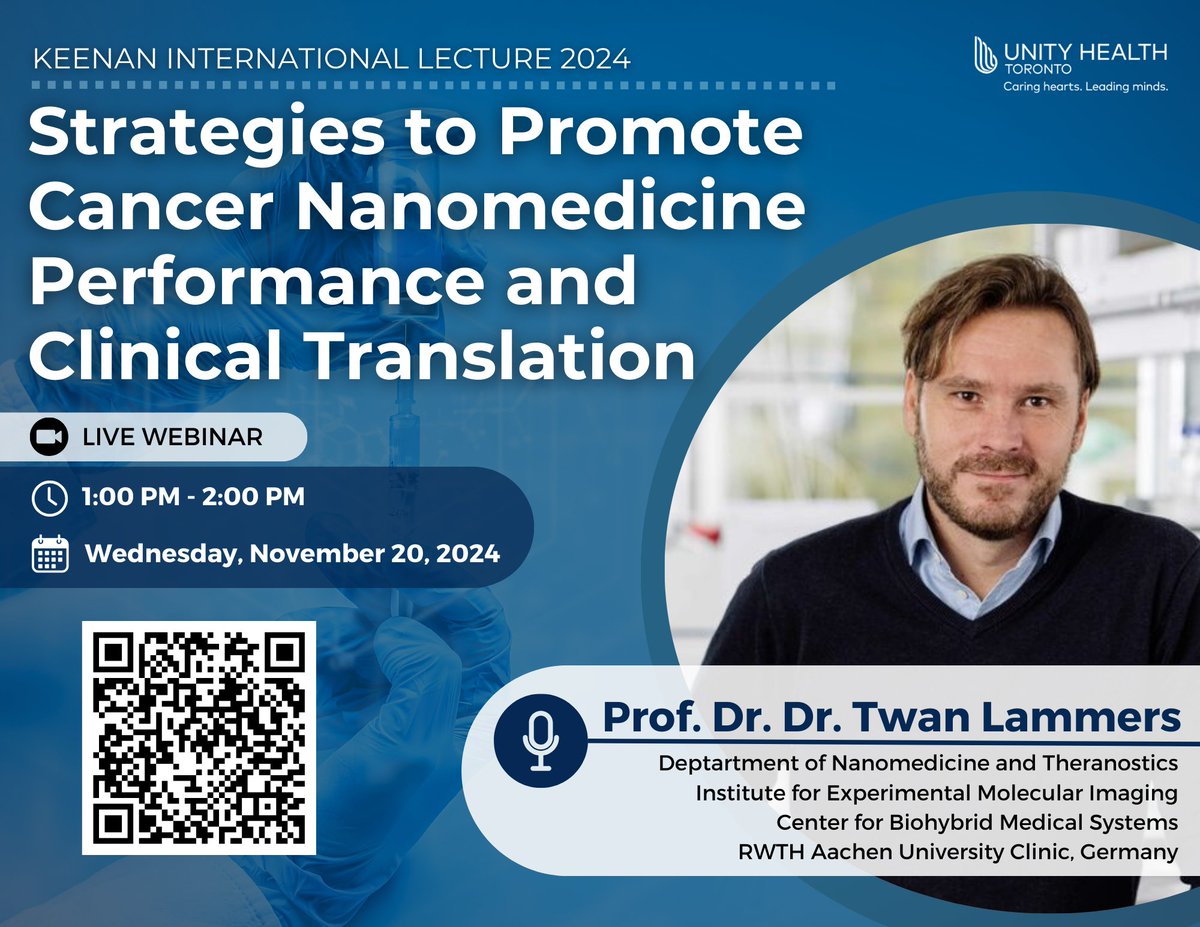 Young Scientist Committee YSC-CRS (@crs_ysc) on Twitter photo ๐Unique opportunity for Young Scientists everywhere to learn from Prof. <a href="/twan_lammers/">Twan Lammers</a> on the recent trends and future direction of cancer nanomedicine. <a href="/CRSScience/">Controlled Release Society</a> <a href="/CRS_FG_NANO/">CRS NANO</a>
20 November, 2024 - 1:00-2:00 EST
Scan the barcode for the Zoom link ๐Unique opportunity for Young Scientists everywhere to learn from Prof. <a href="/twan_lammers/">Twan Lammers</a> on the recent trends and future direction of cancer nanomedicine. <a href="/CRSScience/">Controlled Release Society</a> <a href="/CRS_FG_NANO/">CRS NANO</a>
20 November, 2024 - 1:00-2:00 EST
Scan the barcode for the Zoom link