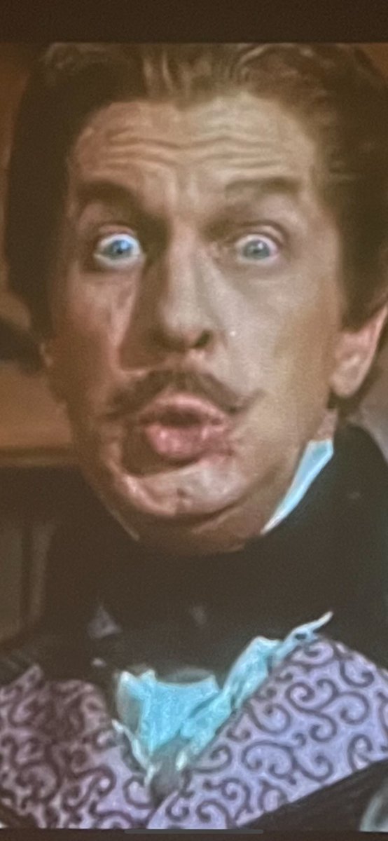 JDGravesWriter's tweet photo. @LPOTLmemes this week's side stories is so spot on about Vincent Price. This face alone is STONE COLD funny! https://t.co/Nb7kxKaPWM
