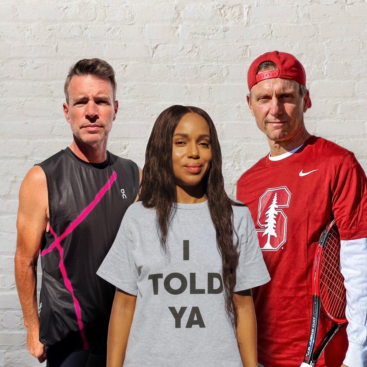 PopBase's tweet photo. Kerry Washington dresses up as ‘Challengers’ with Tony Goldwyn and Scott Foley. https://t.co/7GdbXakeok