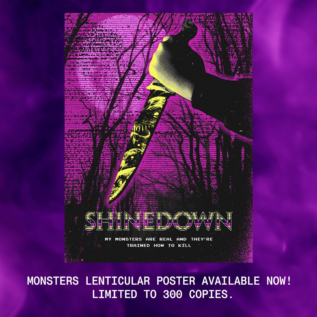 To celebrate the holiday, we created a limited edition MONSTERS Lenticular poster 🔪 There are only 300 available… 

Act quickly… 😈

🔗 store.shinedown.com