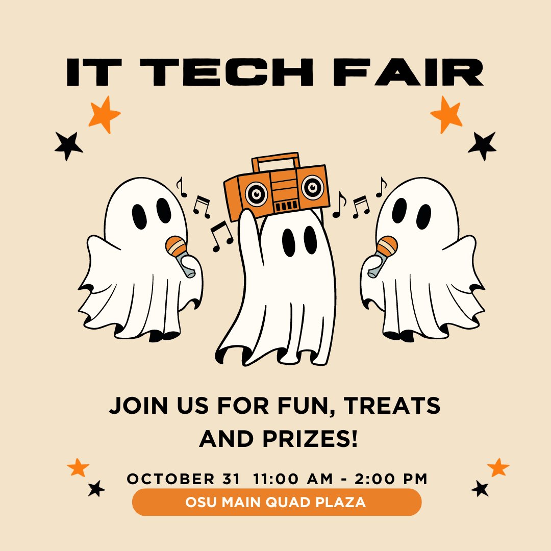 csumb_it's tweet image. Come visit us at Otter Thursday today (Oct 31) in the #CalStateMontereyBay OSU Main Quad Plaza for a carnival-style Tech Fair filled with fun, treats and prizes! Costumes welcome!