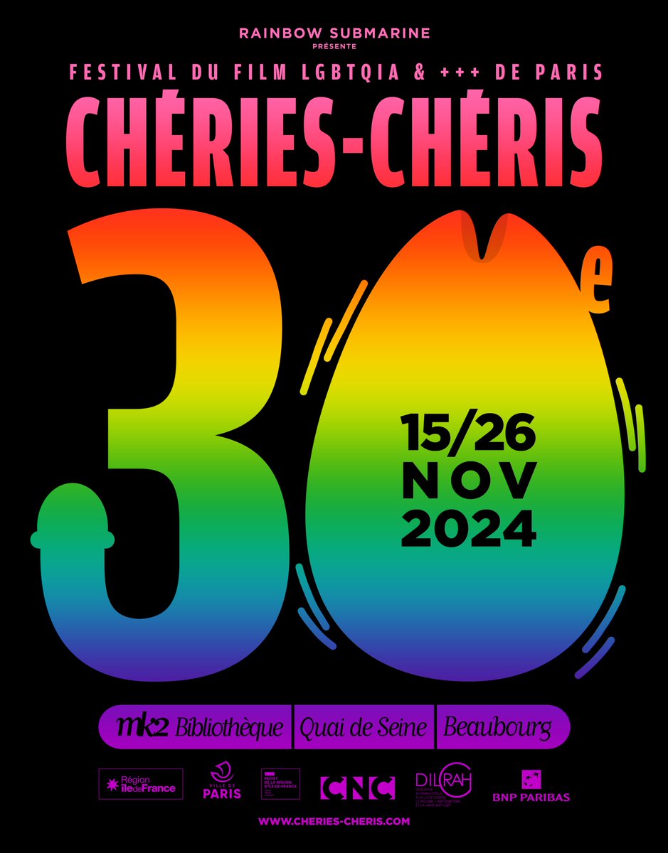 mk2 (@mk2) on Twitter photo Festival <a href="/CheriesCheris/">Chéries-Chéris 🏳️🌈</a> : la billetterie est ouverte 🎉
Le festival du film LGBTQIA&+++ revient dans nos salles pour une nouvelle année !
👉 Découvrez la programmation et réservez vos places dès maintenant: tinyurl.com/cheriescheris Festival <a href="/CheriesCheris/">Chéries-Chéris 🏳️🌈</a> : la billetterie est ouverte 🎉
Le festival du film LGBTQIA&+++ revient dans nos salles pour une nouvelle année !
👉 Découvrez la programmation et réservez vos places dès maintenant: tinyurl.com/cheriescheris