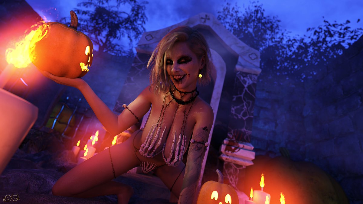 dogcatstudio's tweet photo. Happy #Halloween ๐
#3d #3dart #daz3d #blender #3dartwork #female #madewithdaz #pinup #bustygirl #thepoweroftruth https://t.co/sJFlWVHn68