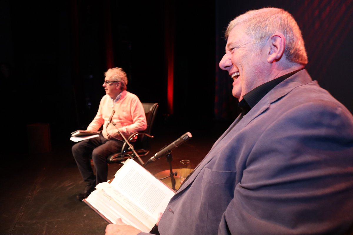 KennysBookshop's tweet photo. A fantastic night was had in Galway's Town Hall Theatre last night, as we celebrated RTÉ broadcaster and writer, the lovely @johncreedon and the launch of his new book 'This Boy's Heart' which is out today. John was interviewed by columnist and publican Billy Keane from /1 https://t.co/hbFare2CRD