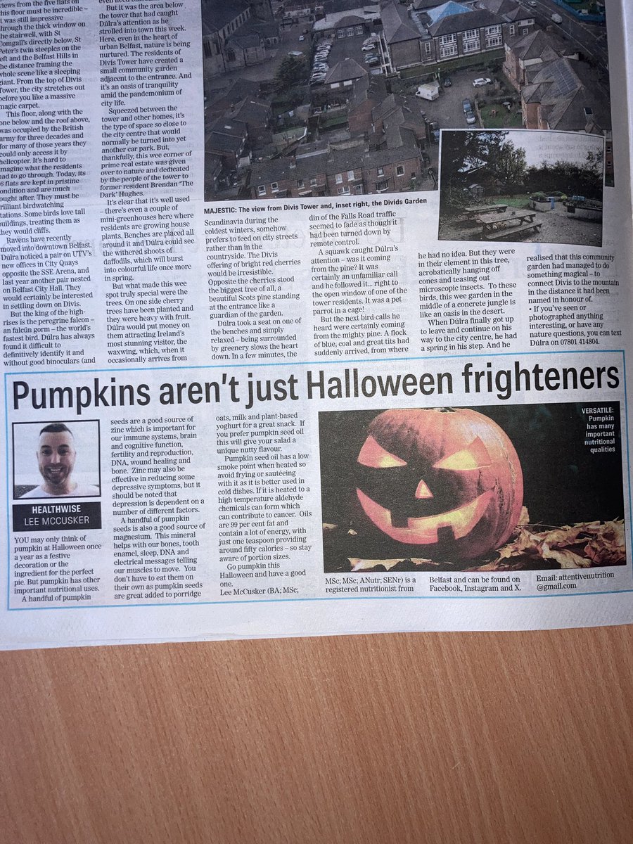 Happy Halloween 🎃 
Check out my nutrition column on why pumpkins aren’t just Halloween frighteners 🎃 🌟 ✅ 
Full online version below:
attentivenutrition.com/blog/pumpkins-…