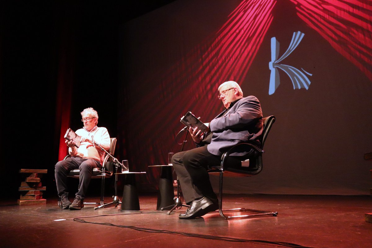 KennysBookshop's tweet photo. A fantastic night was had in Galway's Town Hall Theatre last night, as we celebrated RTÉ broadcaster and writer, the lovely @johncreedon and the launch of his new book 'This Boy's Heart' which is out today. John was interviewed by columnist and publican Billy Keane from /1 https://t.co/hbFare2CRD