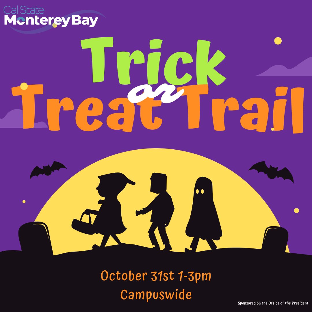 csumb_it's tweet image. The Technology Help Desk in the #CalStateMontereyBay library is part of the President&apos;s Trick-or-Treat trail! Come visit us between 1-3 on Oct 31 for some treats. We can&apos;t wait to see you!