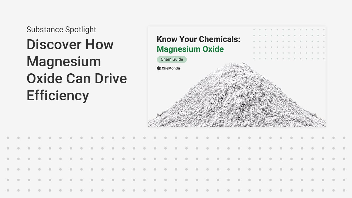 Magnesium Oxide (MgO) supports improved outcomes and cost-effectiveness in multiple applications. Discover how MgO can elevate your business! 

Learn more in our blog: bit.ly/4flwi3b
#CheMondis #DigitalInnovation #ChemicalIndustry