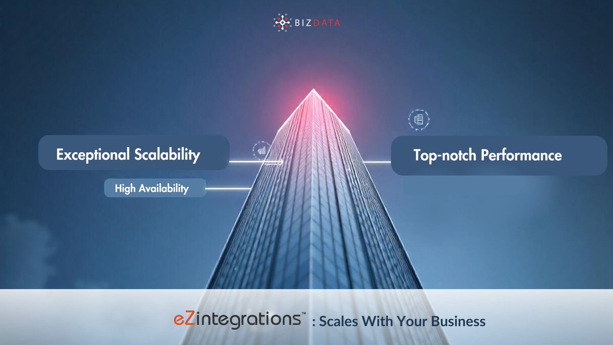 bizdatainc's tweet image. 🔍 Looking for a data integration solution that scales with your business?
Look no further than eZintegrations!
Experience smart data integration like never before!
👆 bizdata360.com/ezintegrations…
#DataIntegration #eZintegrations #HighAvailability #Scalability #BizdataInc