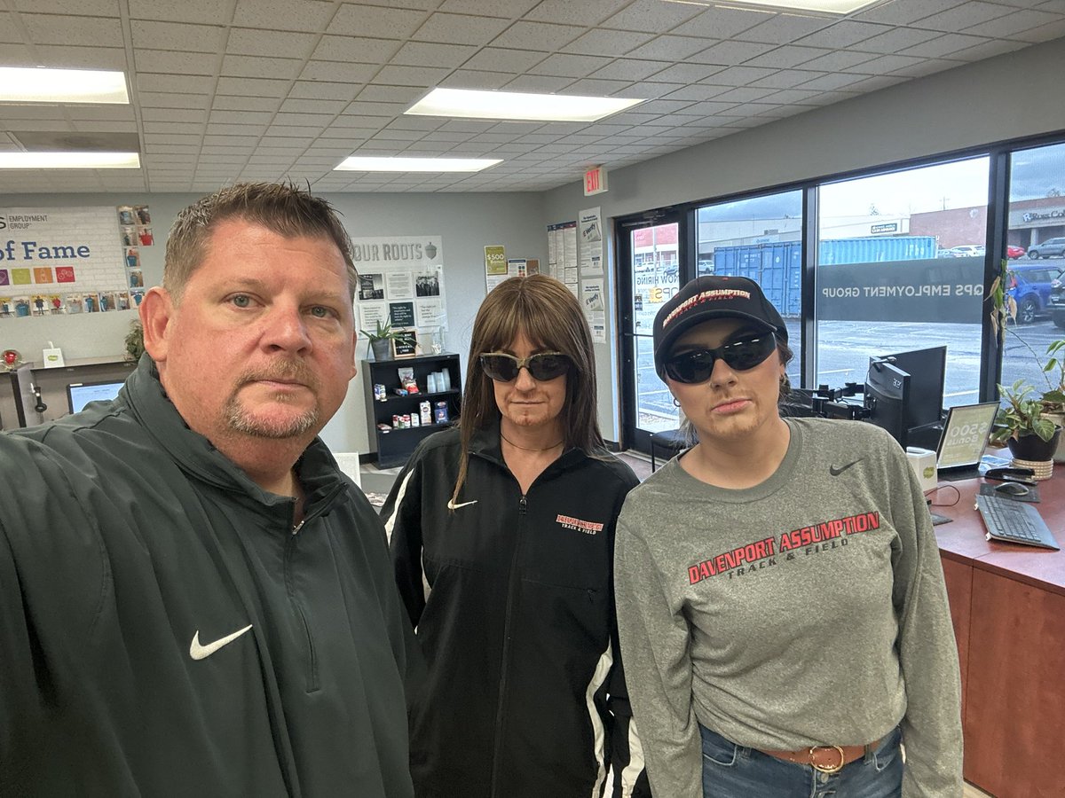 When your co-workers decide to dress up like you for Halloween. #flattered #trackcoach