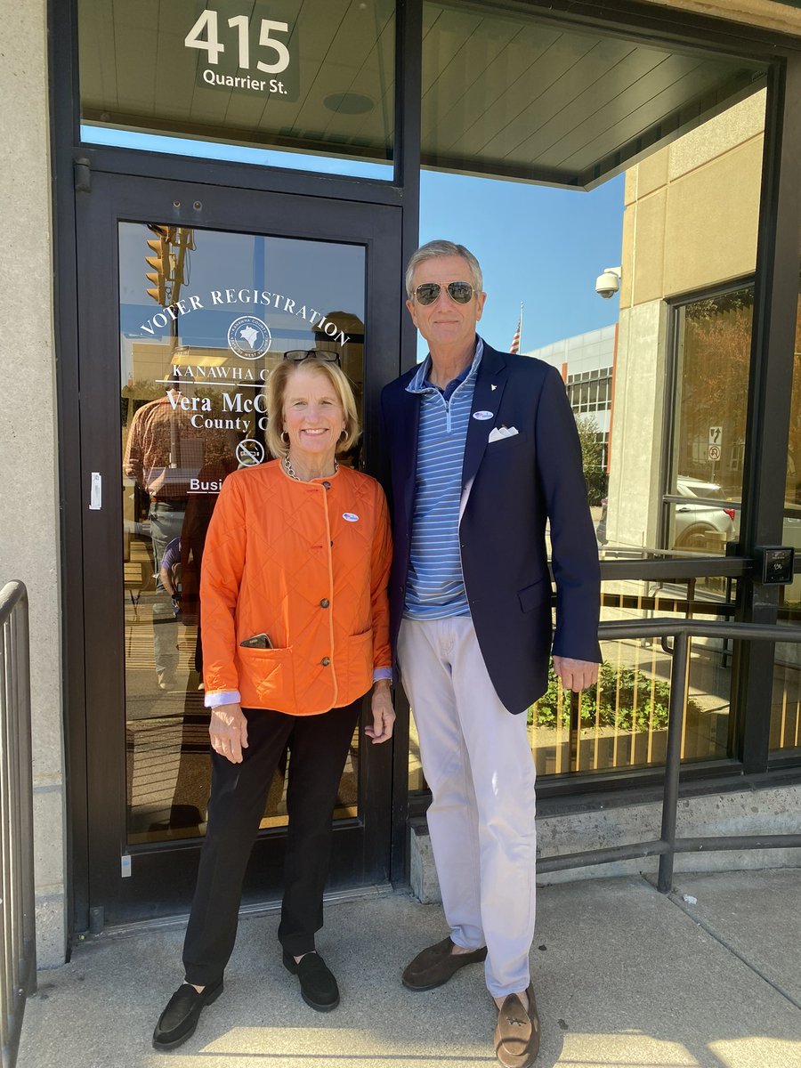 Charlie and I voted early today. If you haven’t voted yet, early voting runs through 5 PM on Saturday and the polls are open from 6:30 AM to 7:30 PM on Tuesday. #govotewv