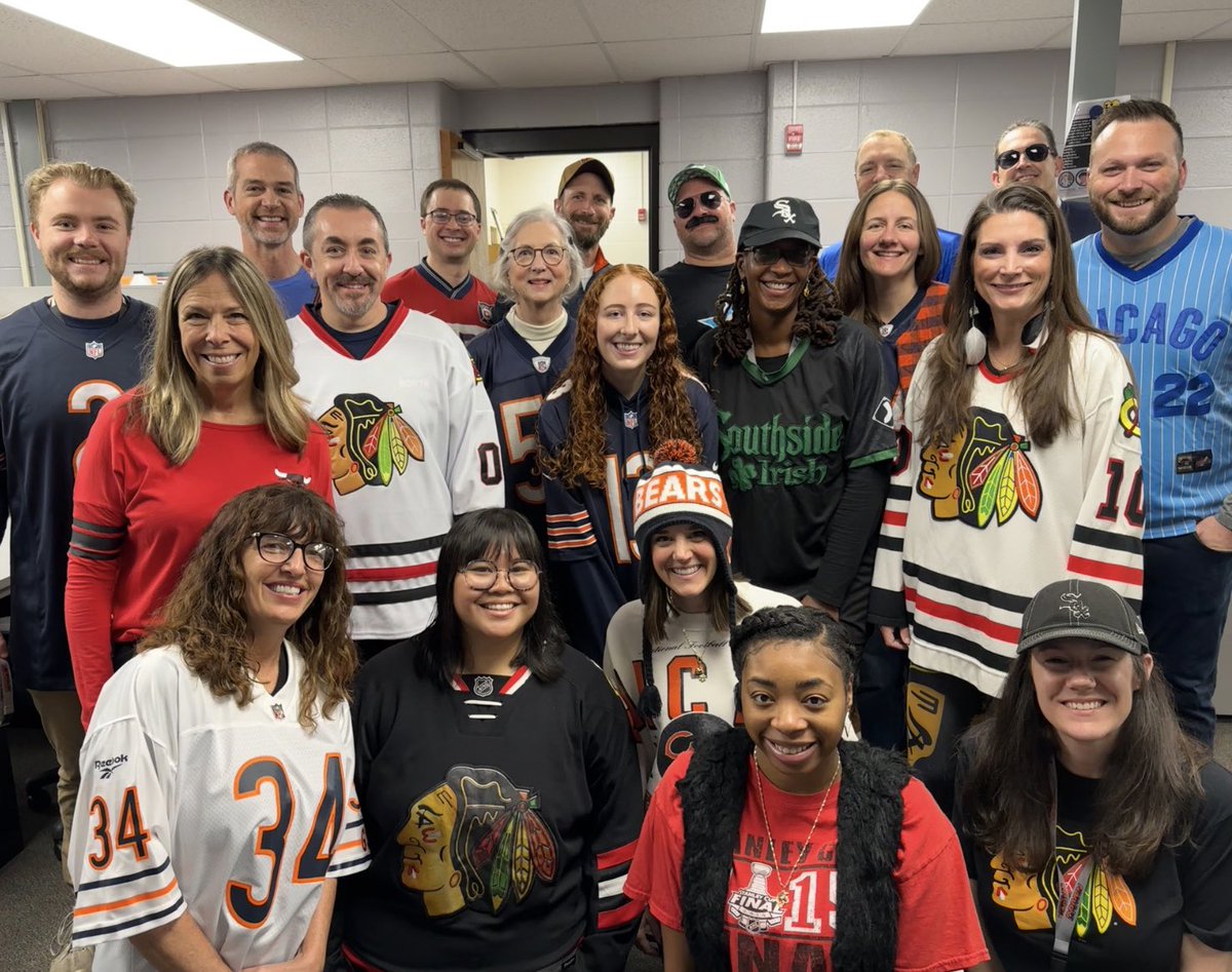 Da Bears, Da Bulls, and Da CTE Dept! Celebrating Halloween as Chicago Super Fans and showing our Windy City pride! 🐻🏀