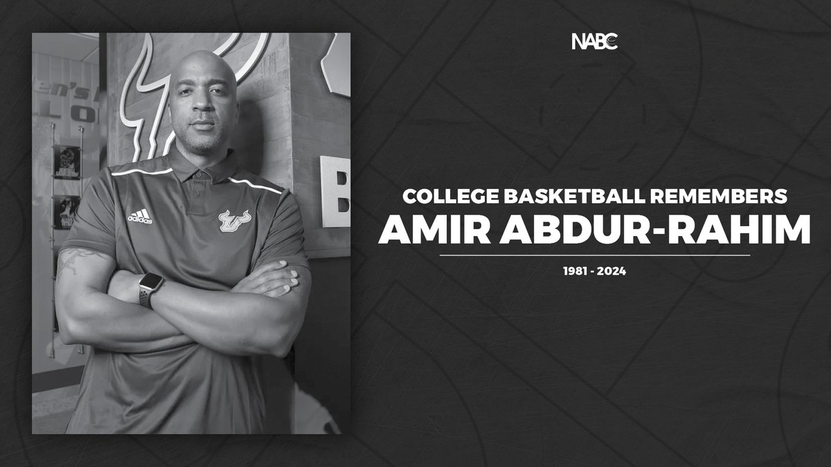 Amir Abdur-Rahim was one of us. His tragic passing was a devastating loss for our sport and the coaching community.

The NABC is encouraging all DI programs to unite in a moment of silence next week to remember Amir's legacy.

Details | bit.ly/3Aotpzd