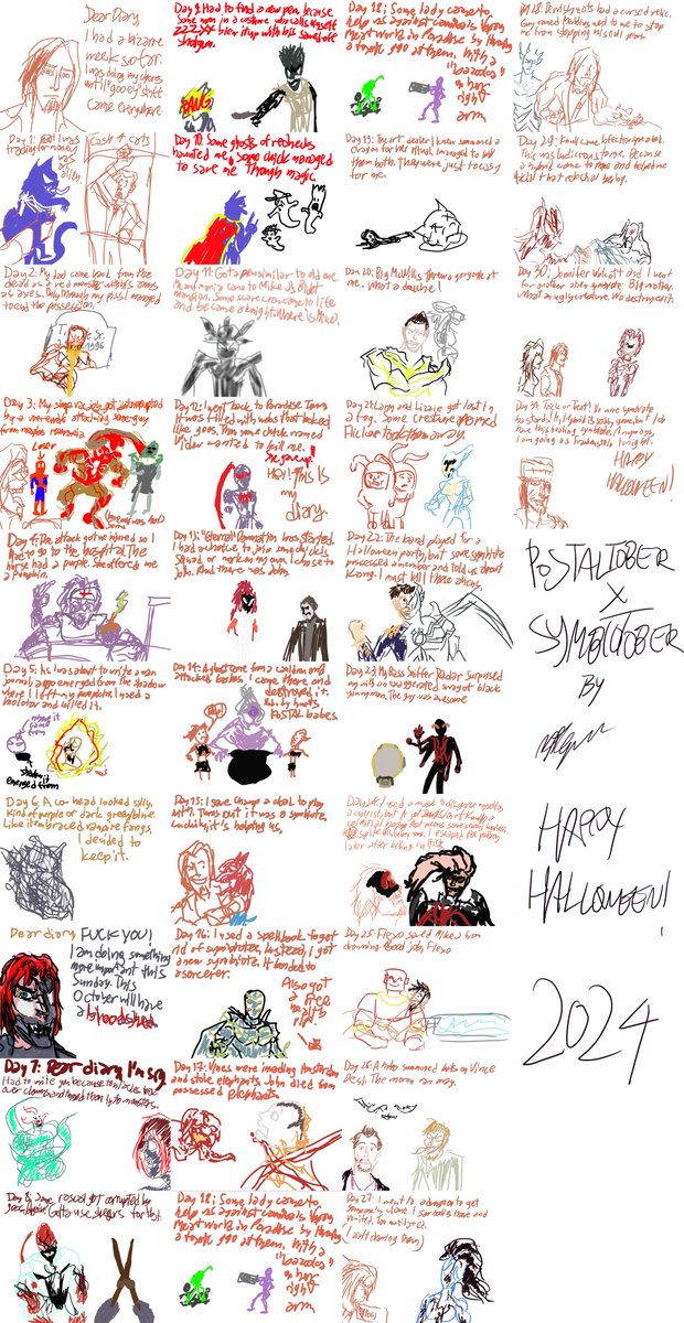 #symbiotober #postaltober #halloween HAPPY HALLOWEEN, EVERYONE!
I am showing you what I did for this POSTALTober and Symbiotober.