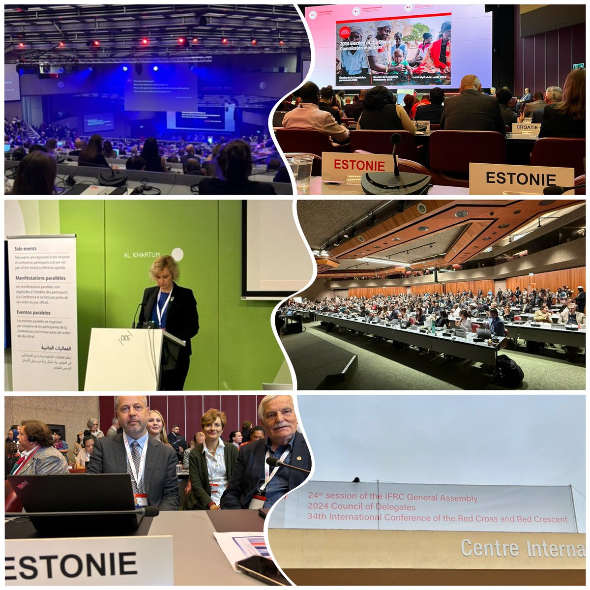 It's a wrap! This week has been full
of discussions, statements, connections and drafting. Estonia 🇪🇪 enjoyed every minute of the 34th International Conference of the Red Cross and Red Crescent. See you next time! #RCRC24