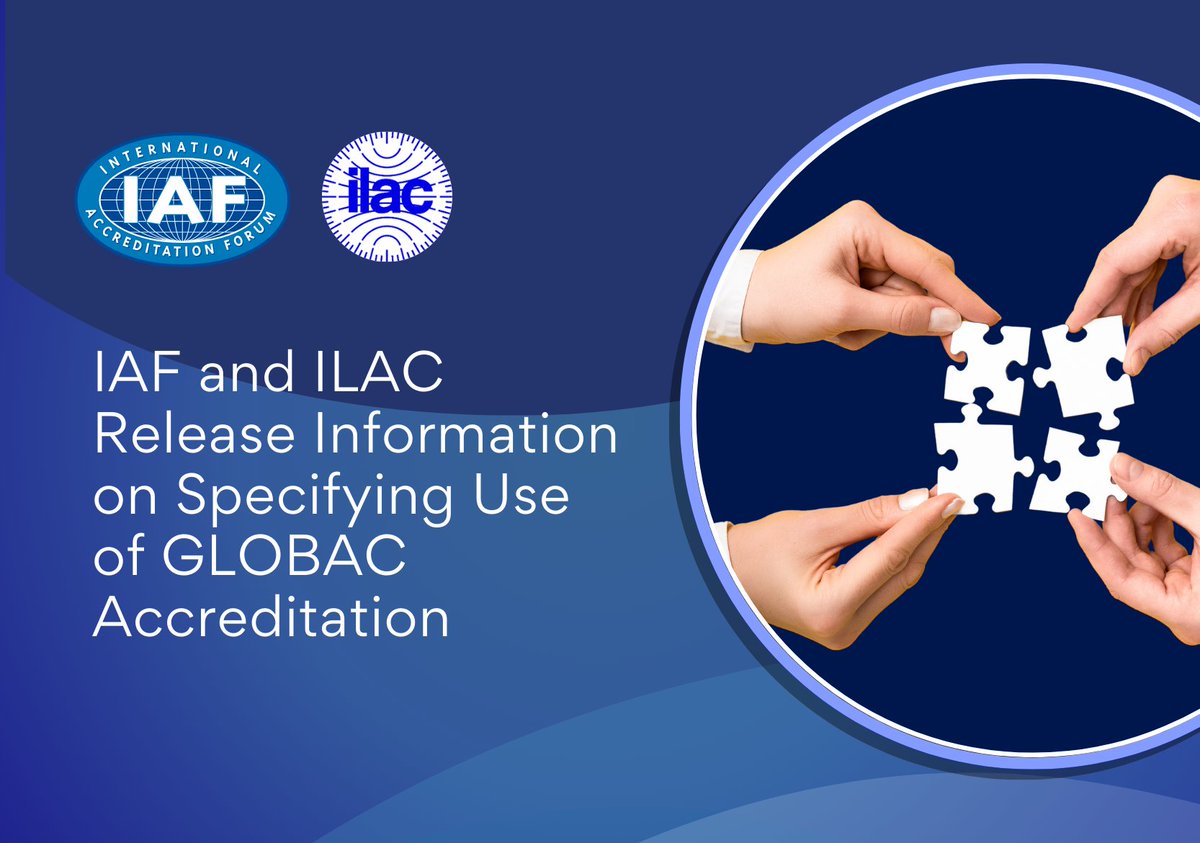 IAF_Global's tweet photo. IAF and @ILAC_Official have released a communication on specifying the use of GLOBAC #accreditation, to provide regulators, specifiers and other stakeholders with information on the transition to #GLOBAC. 
Read more here ➡️ https://t.co/6TUvmFJOBI https://t.co/jXDtF6CK9X