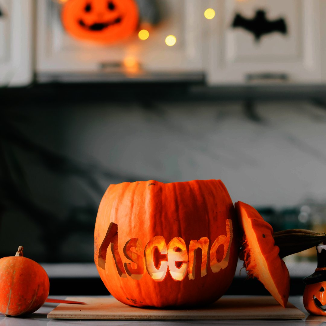 🎃No tricks, just treats with Ascend!👻
 
Who’s ready for a night of frights and fun? 🎃🧡
.
.
.
#AscendHalloween  #pumpkins  #spookyseason #happyhalloween