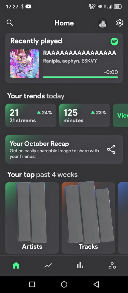 Mphasie12's tweet photo. @spotistats I like the new home page and the shareables!
I have one tiny suggestion.
(2nd IMG)
Could there be a thing to switch from top10 to top5 and top20?
Since I'm doing monthly top20 stats share, it would help a lot. Thanks for making the app better! https://t.co/HzUUSBuXf3