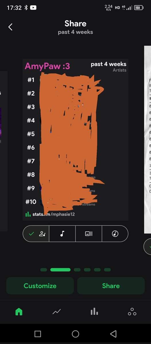 Mphasie12's tweet photo. @spotistats I like the new home page and the shareables!
I have one tiny suggestion.
(2nd IMG)
Could there be a thing to switch from top10 to top5 and top20?
Since I'm doing monthly top20 stats share, it would help a lot. Thanks for making the app better! https://t.co/HzUUSBuXf3