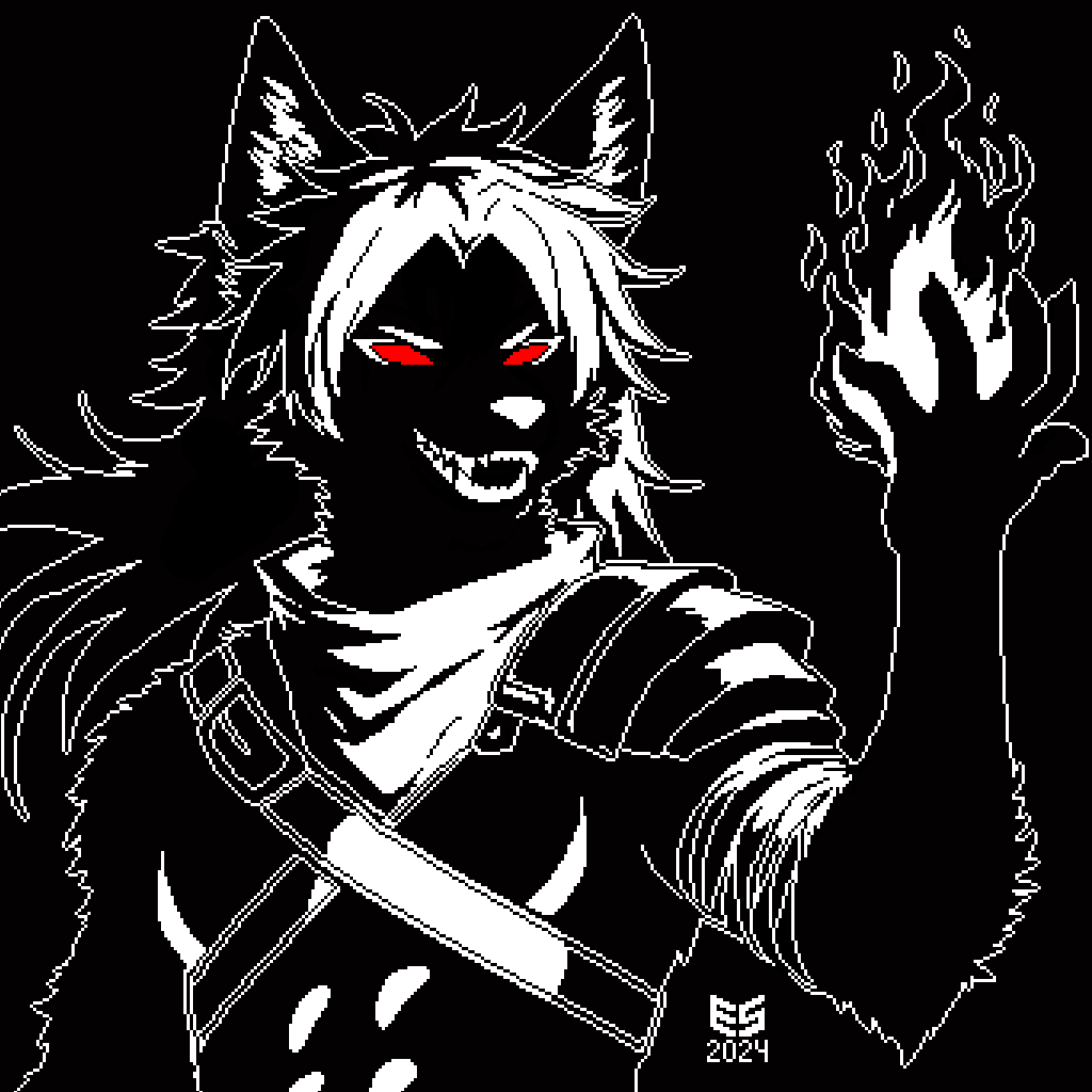 EzeeShady's tweet photo. Fluffy demon fox for @Kyrsaku! https://t.co/Wvghb5Uonb