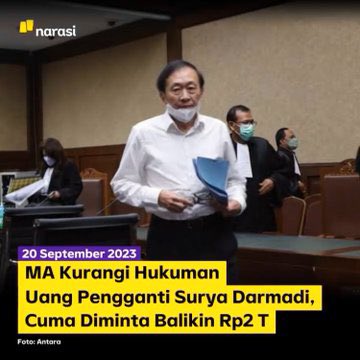 shintaeffendi's tweet image. Pengingat: uang hampir 1 T ex pjbt MA.
10th terakhir apa sj kira-kira? Yg sy ingat a.l:
- Yosep Parera suap hakim agung (09/22) 
- surya darmadi 14/9/23 (korupsi usaha sawit tanpa izin)
- sambo hukuman mati jd seumur hidup 8/8/23
- Syafruddin A (BLBI ex Ketua BPPN) bebas 7/19
Dll