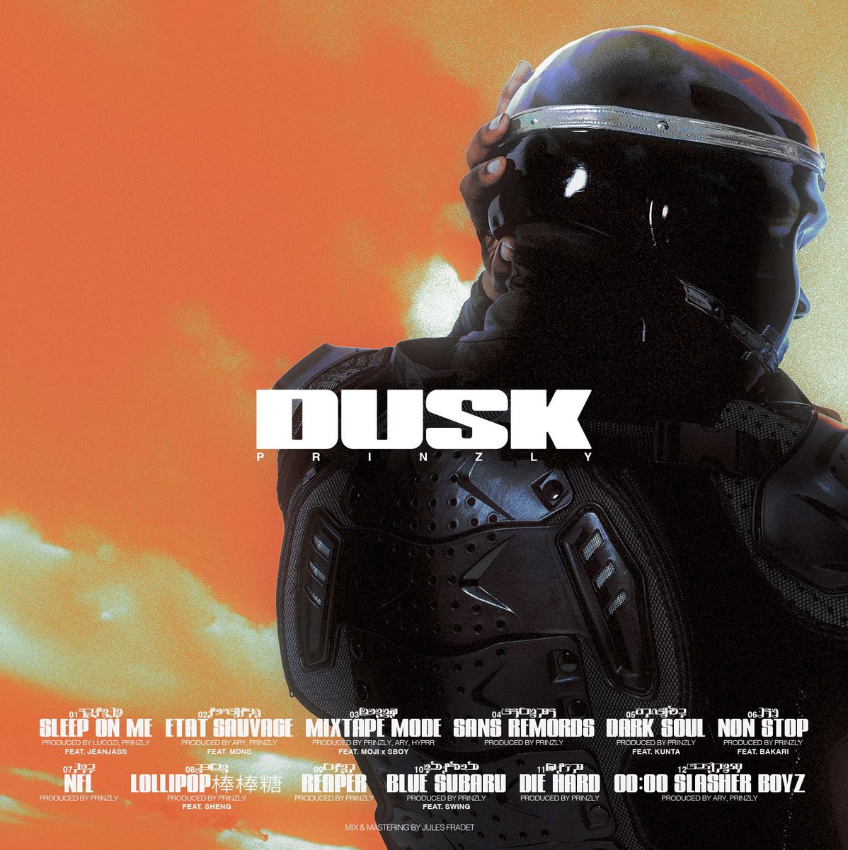 "DUSK" mixtape, disponible partout à minuit.