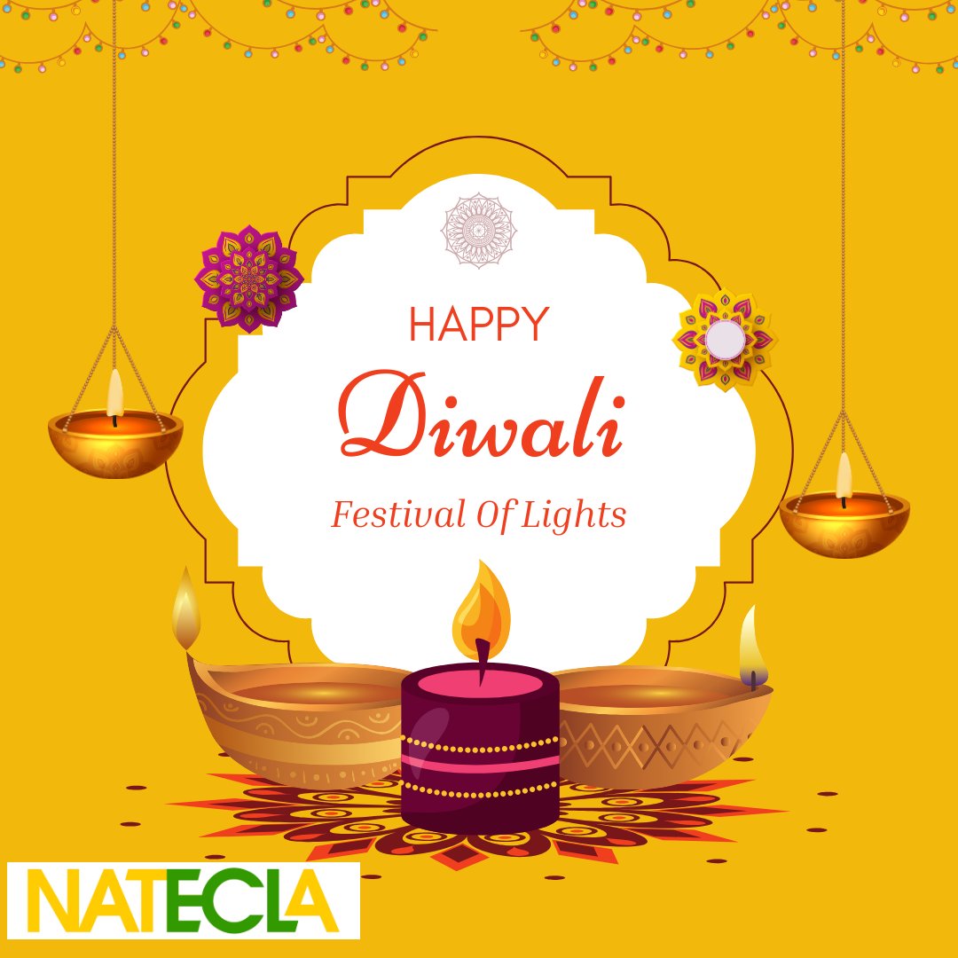 NATECLA's tweet image. Wishing all the members of our lovely #ESOL and #CommunityLanguages community a very happy #Diwali if you&apos;re celebrating today 🕯️