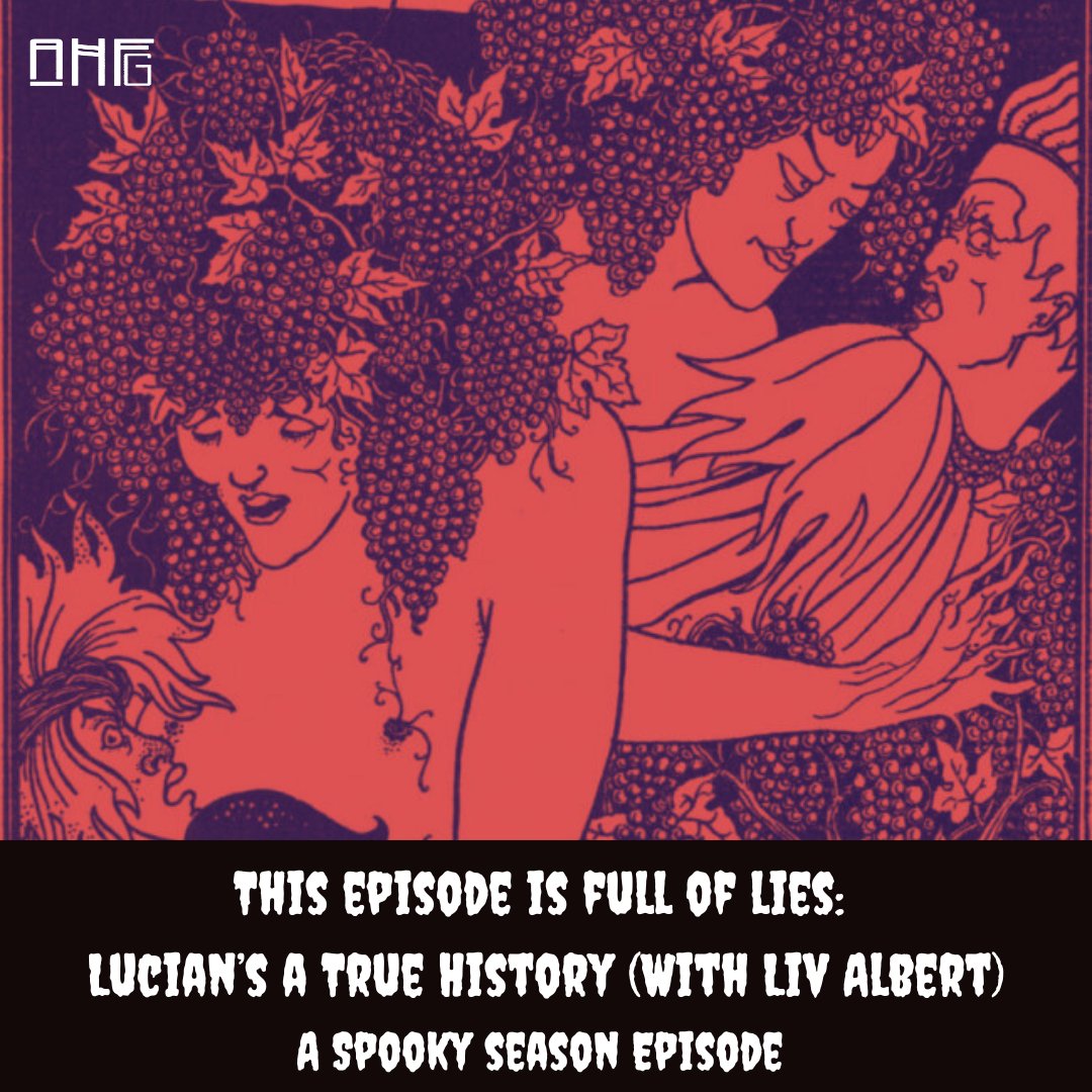 New episode alert!

Join us and <a href="/mythsbaby/">Liv / Myths, Baby!</a> for an amazing adventure where we discuss the lie filled and yet surprisingly relevant to our time - Lucian's A True History.

It has everything: sexy tree women, intergalactic war, &amp; an interlude inside a whale. bit.ly/48dwwX3