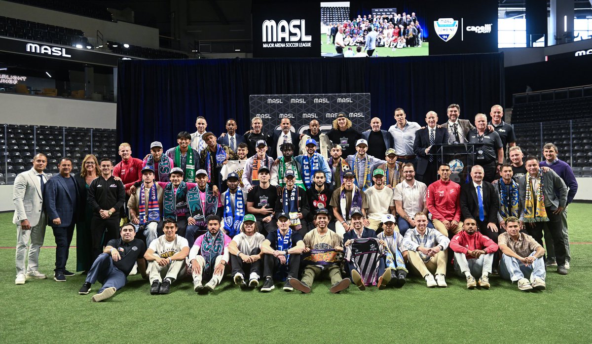 MASLarena's tweet photo. It's here! Check out the full replay of the 2024 MASL Combine Draft!

Thank you once again to the @SanDiegoSockers for hosting such an incredible event!

https://t.co/EiHSy3wRU3 https://t.co/tS2Xql4mXF